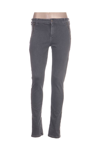 desgaste jeans femme de couleur gris