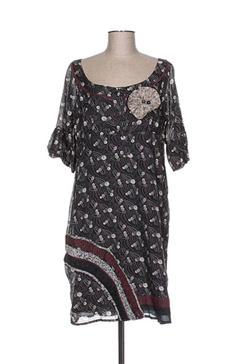 double one peace robes femme de couleur noir