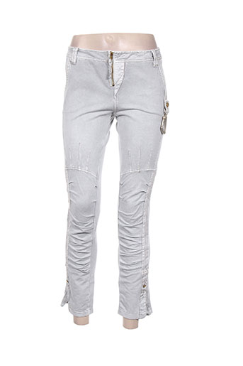 daniela dallavalle pantalons femme de couleur gris