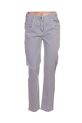 carla kops pantalons femme de couleur gris