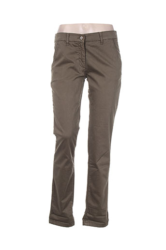 ananke pantalons femme de couleur vert