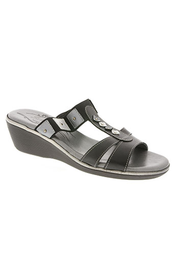 salmone chaussures femme de couleur noir