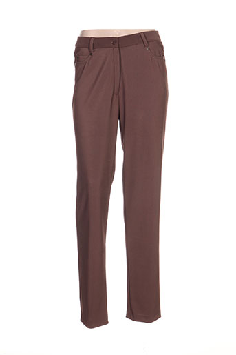 guy dubouis pantalons femme de couleur marron