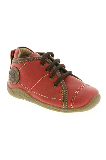 garvalin chaussures garçon de couleur rouge
