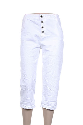 karostar pantacourts femme de couleur blanc