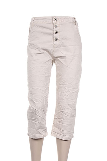 karostar pantacourts femme de couleur beige
