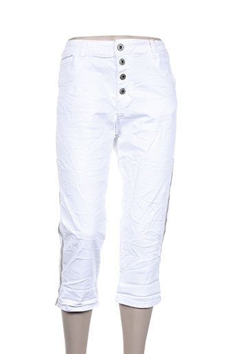 karostar pantacourts femme de couleur blanc