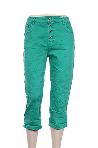 karostar pantacourts femme de couleur vert