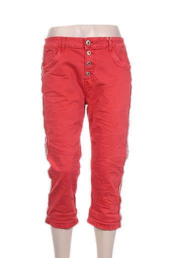 karostar pantacourts femme de couleur rouge