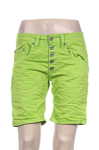 please shorts / bermudas femme de couleur vert