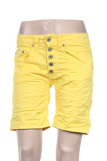 please shorts / bermudas femme de couleur jaune