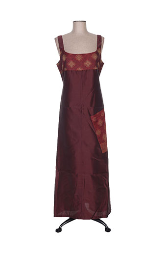 nid d'abeille robes femme de couleur rouge