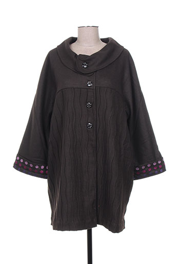 zelti manteaux femme de couleur marron