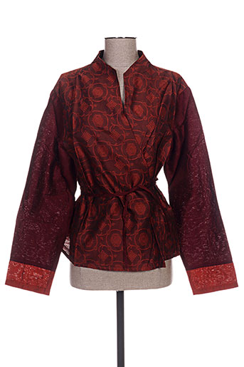nid d'abeille gilets femme de couleur orange