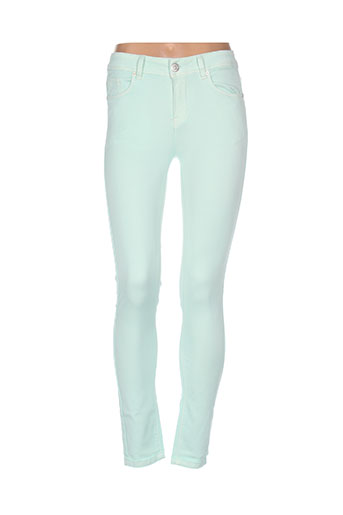 r.display pantalons femme de couleur vert