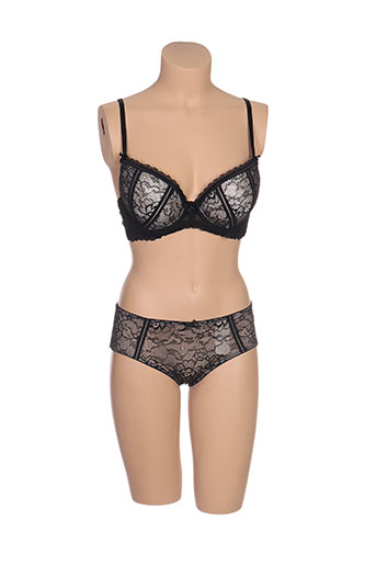h.nathalie lingerie femme de couleur noir