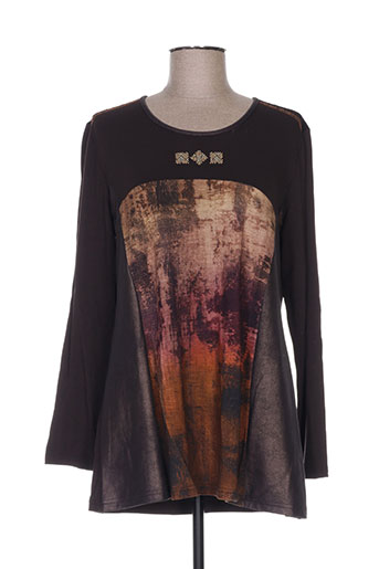 jean gabriel t-shirts femme de couleur marron