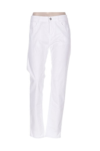 jean gabriel pantalons femme de couleur blanc