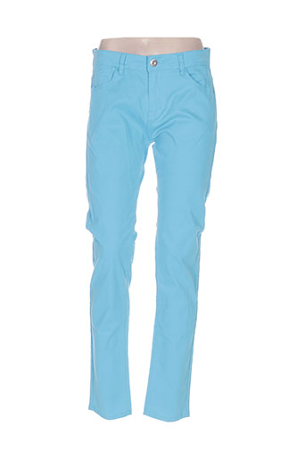 jean gabriel pantalons femme de couleur bleu