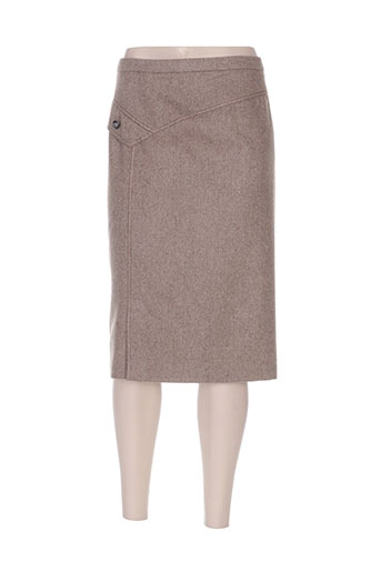 christine laure jupes femme de couleur beige