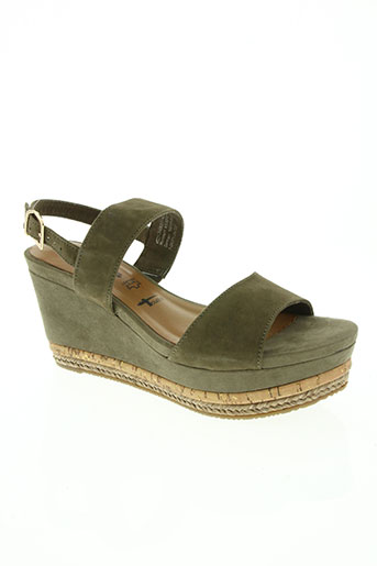 tamaris chaussures femme de couleur vert