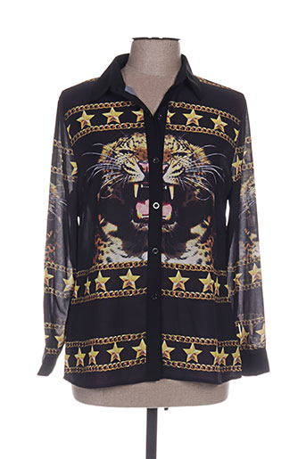 lm lulu chemises femme de couleur noir