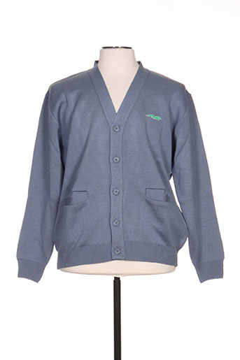 bonneterie creusoise gilets homme de couleur bleu
