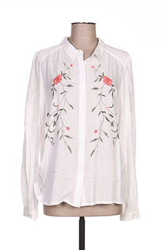 vila chemises femme de couleur blanc