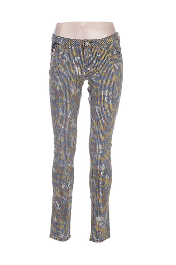 garcia pantalons femme de couleur jaune