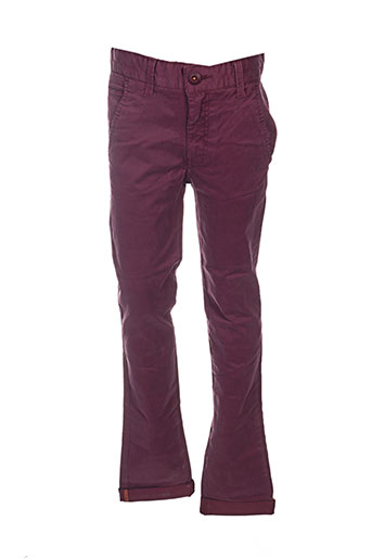 kaporal pantalons garçon de couleur rouge