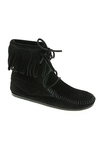 minnetonka chaussures fille de couleur noir