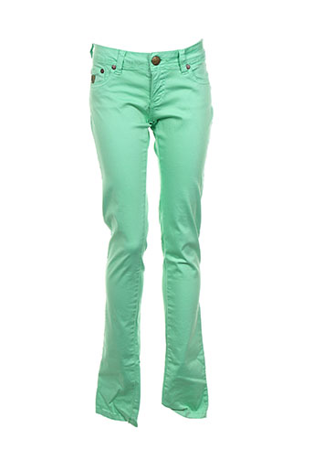 lois pantalons femme de couleur vert