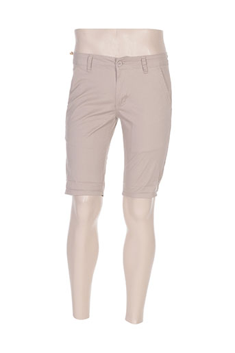 leeyo jeans shorts / bermudas homme de couleur beige