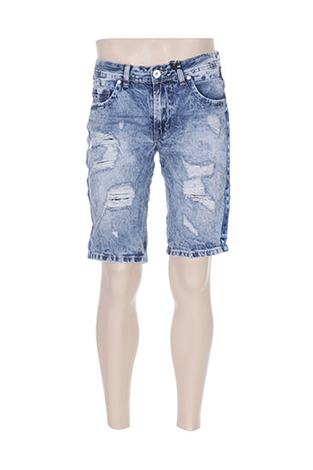 leeyo jeans shorts / bermudas homme de couleur bleu