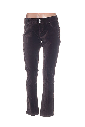 timeout pantalons femme de couleur marron