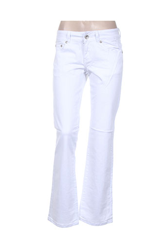 funaki jeans femme de couleur blanc