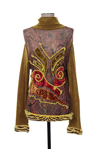 tricot chic pulls femme de couleur jaune
