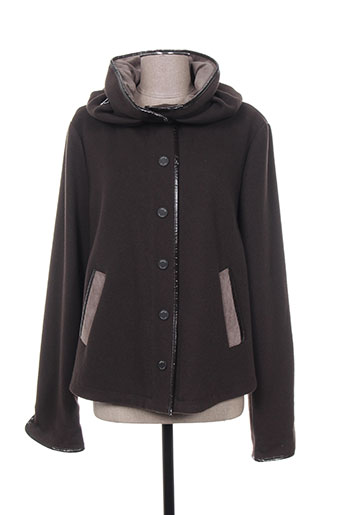 armani manteaux femme de couleur marron