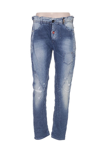 high jeans femme de couleur bleu
