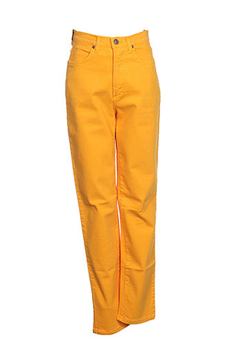 trussardi jeans pantalons femme de couleur jaune