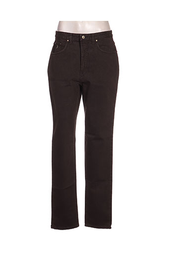 trussardi jeans pantalons femme de couleur marron