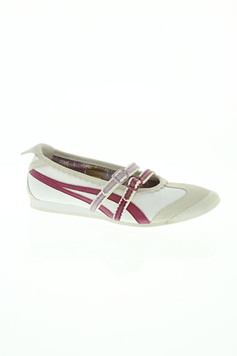 onitsuka tiger chaussures femme de couleur blanc