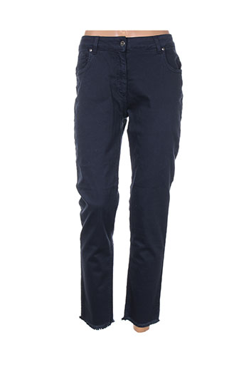 lauren vidal jeans femme de couleur bleu