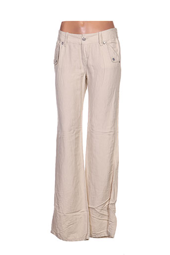 ddp pantalons femme de couleur beige