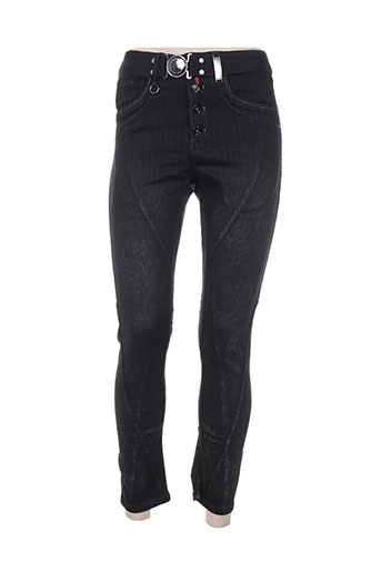 high pantalons femme de couleur noir