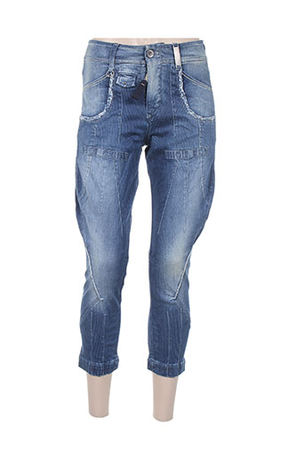 high pantacourts femme de couleur bleu