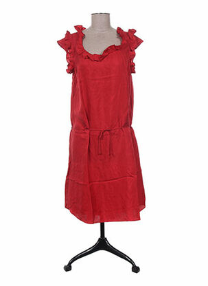 Robe mi-longue rouge BELLEROSE pour femme