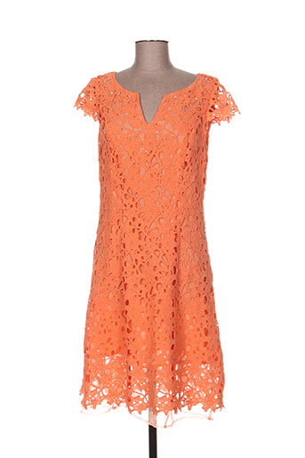 leslie robes femme de couleur orange