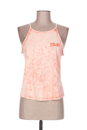 teddy smith t-shirts fille de couleur orange