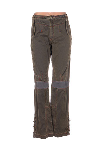 et compagnie pantalons femme de couleur vert